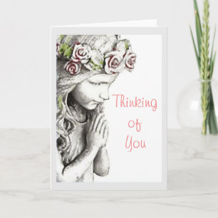 Angel Praying Thinking of You Card Karte