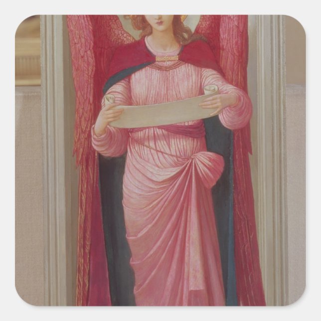 Angel Quadratischer Aufkleber (Vorderseite)