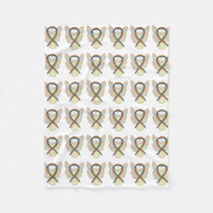 Angel Rainbow Awareness Ribbon Soft Blankes Fleecedecke