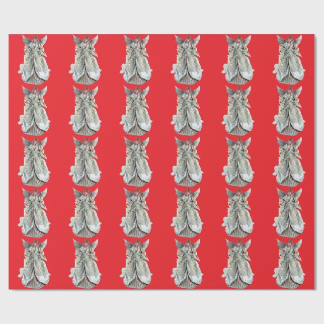 Angel Red Wrapping Paper Geschenkpapier (Flach)