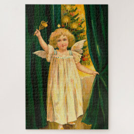 Angel ringing the bell for Christmas time Puzzle