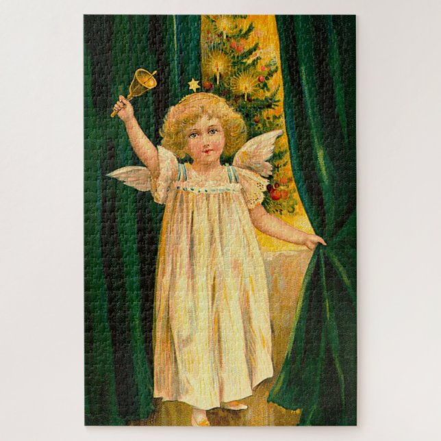 Angel ringing the bell for Christmas time Puzzle (Vertikal)