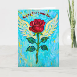 Angel Rose Sympathy card Karte