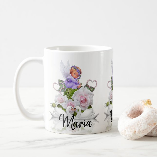 Angel-Rose-Tasse Kaffeetasse (Mit Donut)