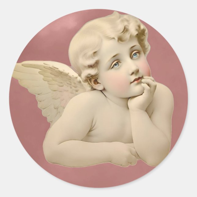 Angel Round Stickers (Vorderseite)