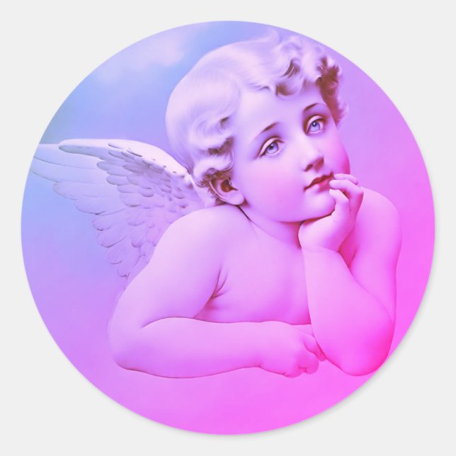 Angel Round Stickers (Vorderseite)