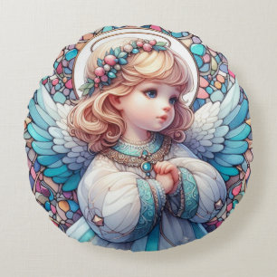 Angel Round Throw Kissen