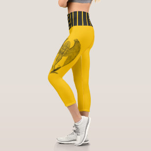 Angel, Schwarz und Gelb Capri Leggings
