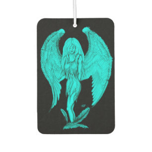 Angel , Schwarz und Grün Autolufterfrischer