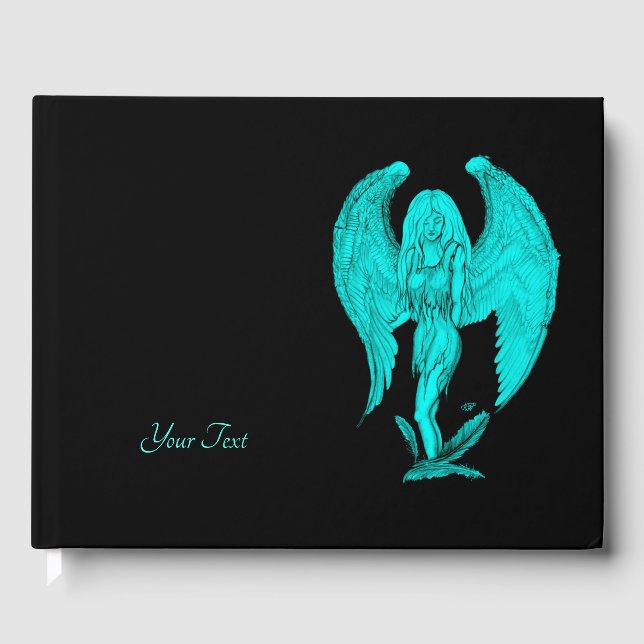 Angel , Schwarz und Grün Gästebuch (Vorderseite)