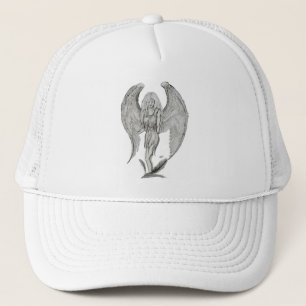 Angel, Schwarz-Weiß-Design Truckerkappe