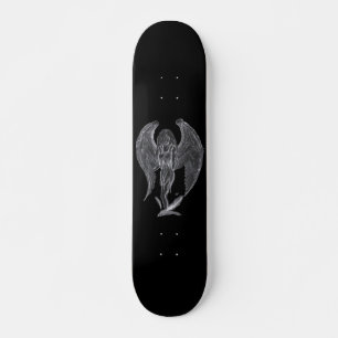 Angel - Schwarzweiß-Design Skateboard
