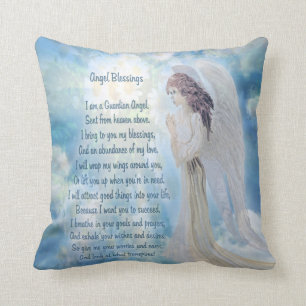 Angel Segen Guardian Engel mit Gedicht Kissen