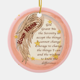 Angel Serenity Prayer Keramik Ornament