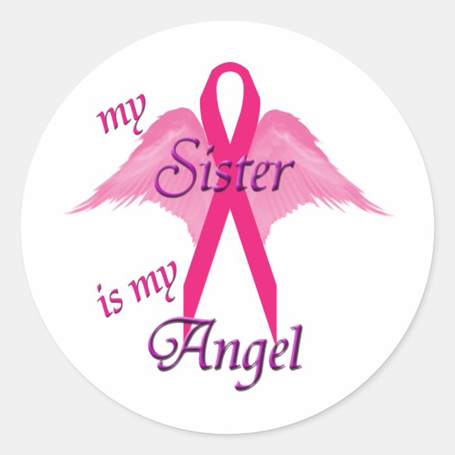 Angel Sister Runder Aufkleber (Vorderseite)