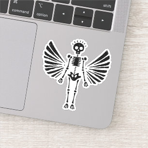 Angel skeleton Gothic Christmas Aufkleber