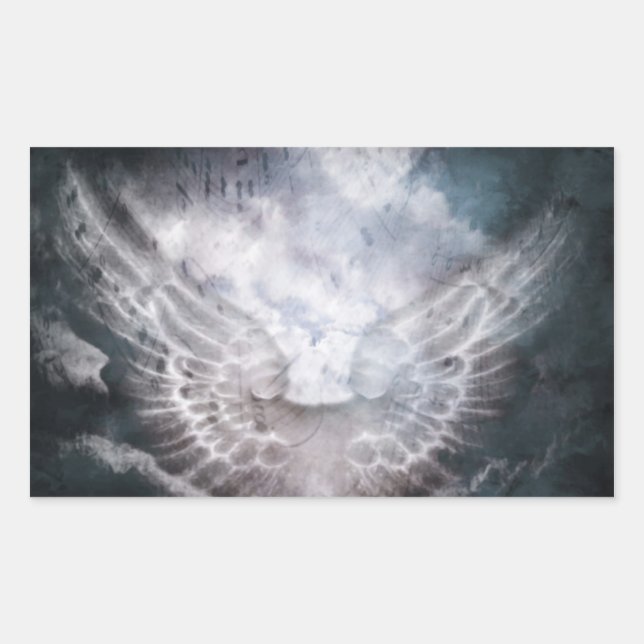 Angel Song Rechteckiger Aufkleber (Vorderseite)