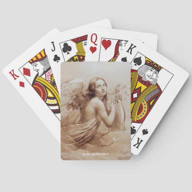 ANGEL SPIELEN LYRA ÜBER DIE CLOUDS SEpia Spielkarten (Rückseite)