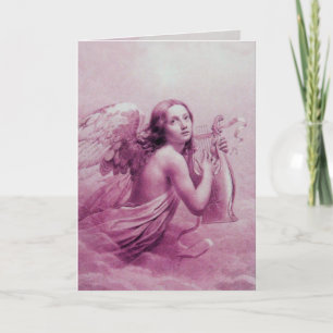 ANGEL SPIELEN LYRA ÜBER DIE KLOUDS FEIERTAGSKARTE