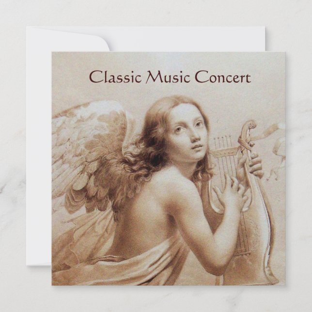 ANGEL SPIELEN LYRA ÜBER DIE KLOUDS, Monogramm Einladung (Vorderseite)