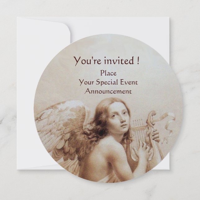 ANGEL SPIELEN LYRA ÜBER DIE KLOUDS, Monogramm Sepi Einladung (Rückseite)