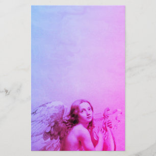 ANGEL SPIELEN LYRA ÜBER DIE KLOUDS Pink Blue Briefpapier