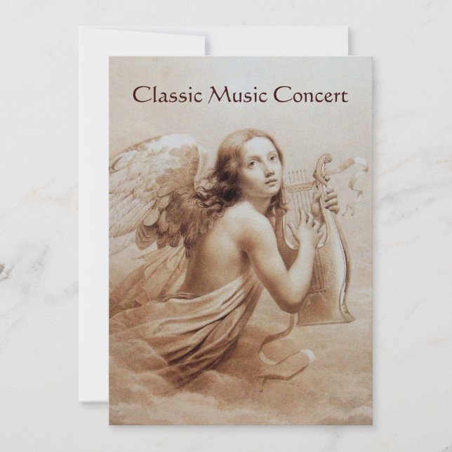 ANGEL SPIELEN LYRA ÜBER DIE KLOUEN, Champagner Einladung (Vorderseite)