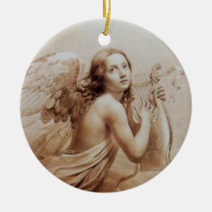 ANGEL SPIELEN LYRA ÜBER DIE KLOUTEN braun Keramikornament