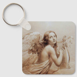 ANGEL SPIELEN LYRA ÜBER DIE KLOUTEN braun Schlüsselanhänger