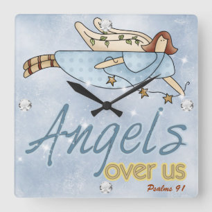 Angel Square Wall Clock Quadratische Wanduhr