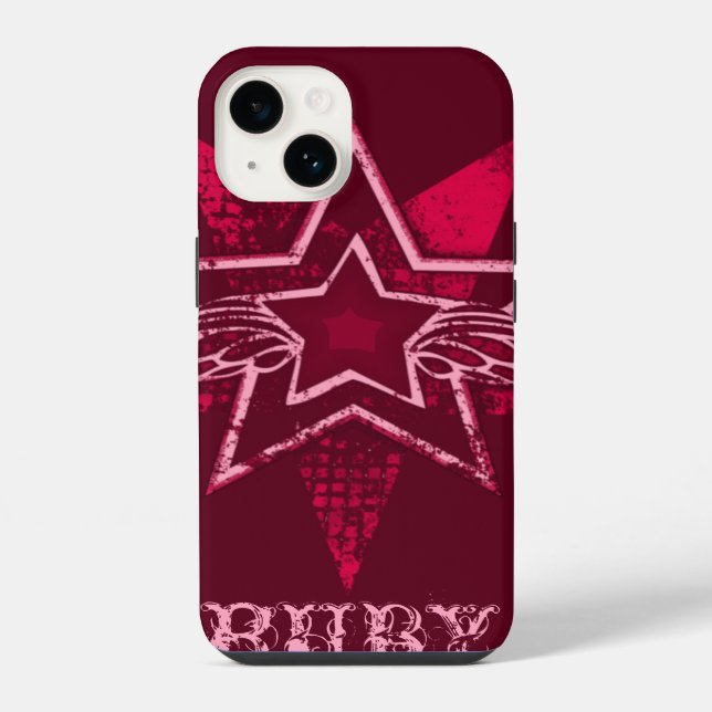 Angel Star individuelle Name ruby red iPhone Hülle (Rückseite)