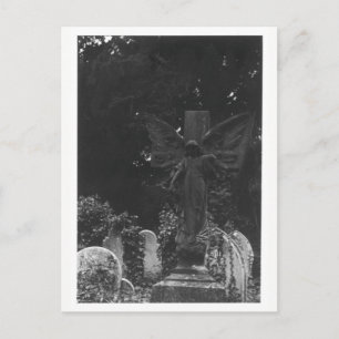 Angel Statue Alter Friedhof Postkarte