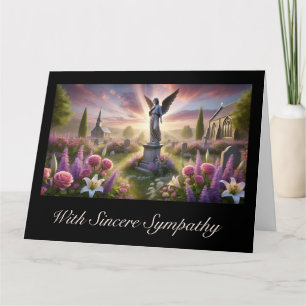 Angel Statue mit Blume Sympathy Card Karte