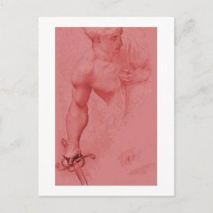 Angel-Studie von Cabanel Fine Art Zeichnend Postkarte