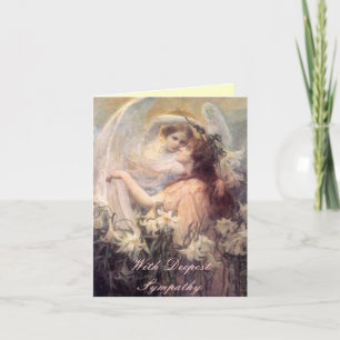 Angel take Lily Sympathy Card Karte