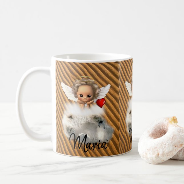 Angel-Tasse für den Polarbär Kaffeetasse (Mit Donut)