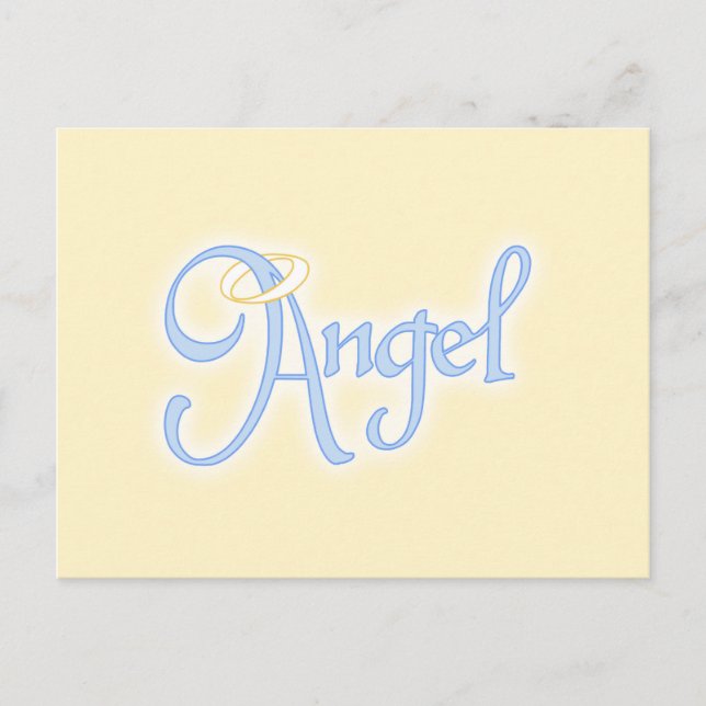 Angel Text Postkarte (Vorderseite)