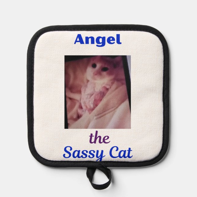 Angel the Sassy Cat Paw Cat Pot Holder Topflappen (Vorderseite)