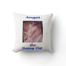 Angel the Sassy Cat Pillow