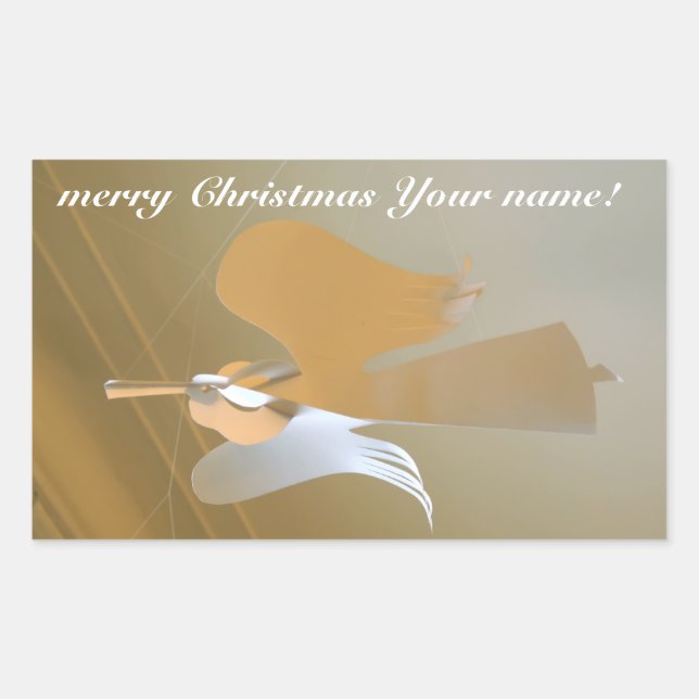 Angel-Trompeten Rechteckiger Aufkleber (Vorderseite)