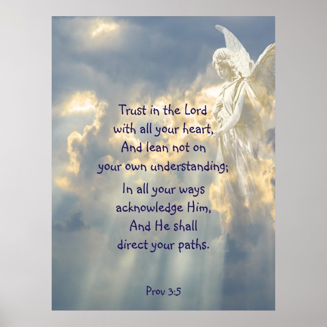  Angel Trust in the Lord Quote Inspirational Poster (Vorne)