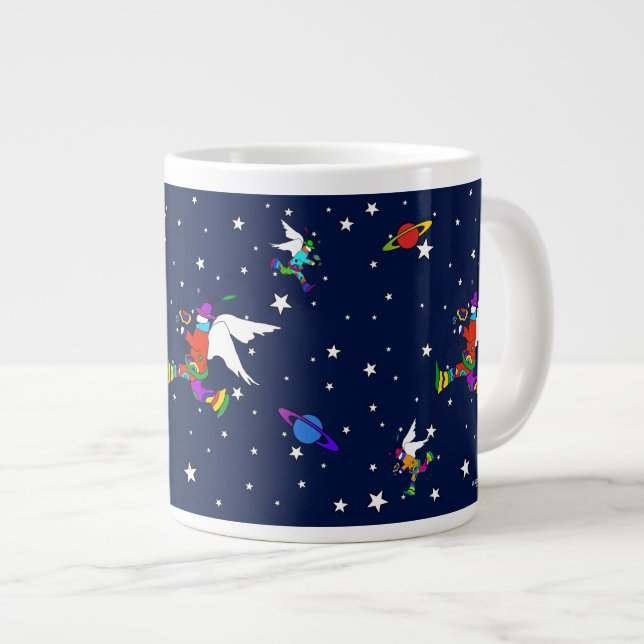 Angel Typs Starry Night (Mitternacht) Jumbo-Tasse (Vorderseite Rechts)