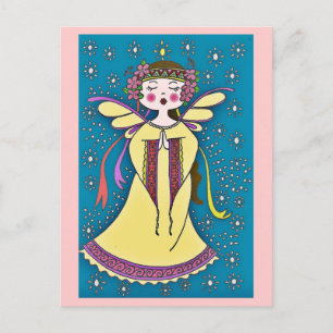 Angel Ukrainische Volkskunst Postkarte