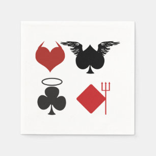 Angel und Devil Card Anzug Papier Napkin Serviette