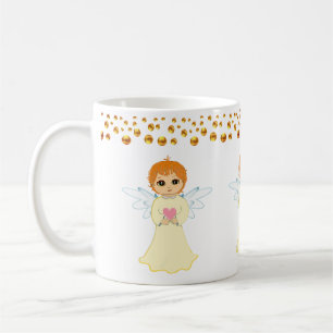 Angel und Gold Dots Confetti Kaffeetasse