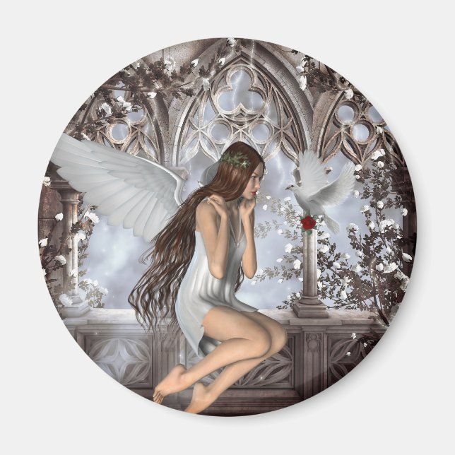 Angel und ihre Taube Magnet (Vorne)