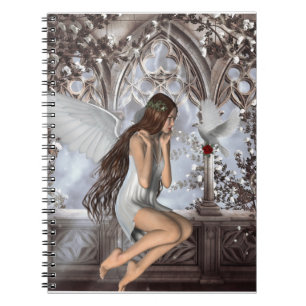 Angel und ihre Taube Notizblock