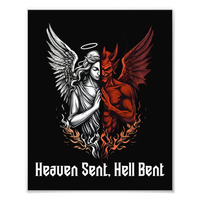 Angel und Teufel Half Himmel Sent Hell Bent Fotodruck (Vorne)