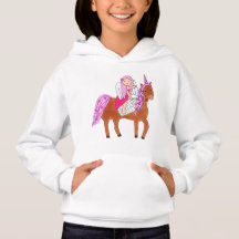 Angel Unicorn Girls Pullover Hoodie