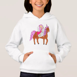 Angel Unicorn Girls Pullover Hoodie